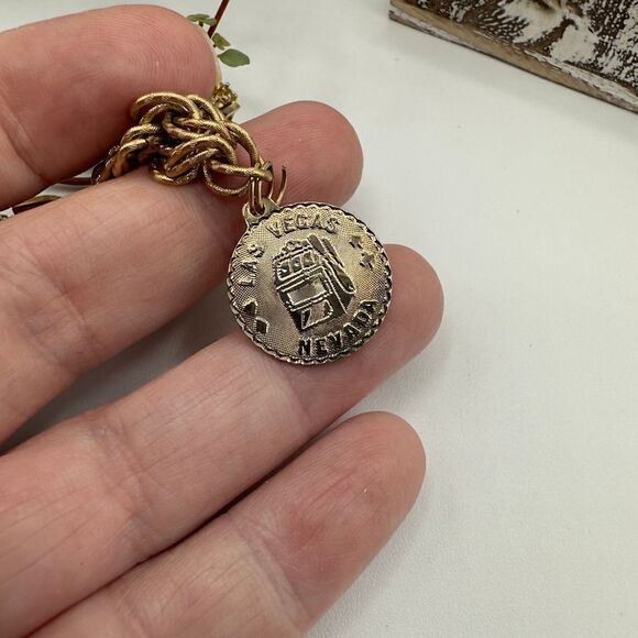Vintage Monet Charm Bracelet Cable Car Charm & Las Vegas Charm - Picture 8 of 11